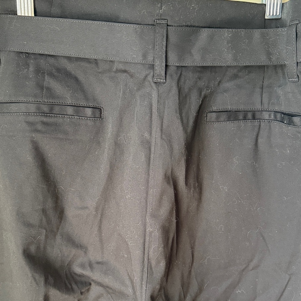 NWT J. Crew NWT Cotton Black  Pants Self-Tie Belt Sewn-In Pleats at Waist SZ 14 - Picture 11 of 15